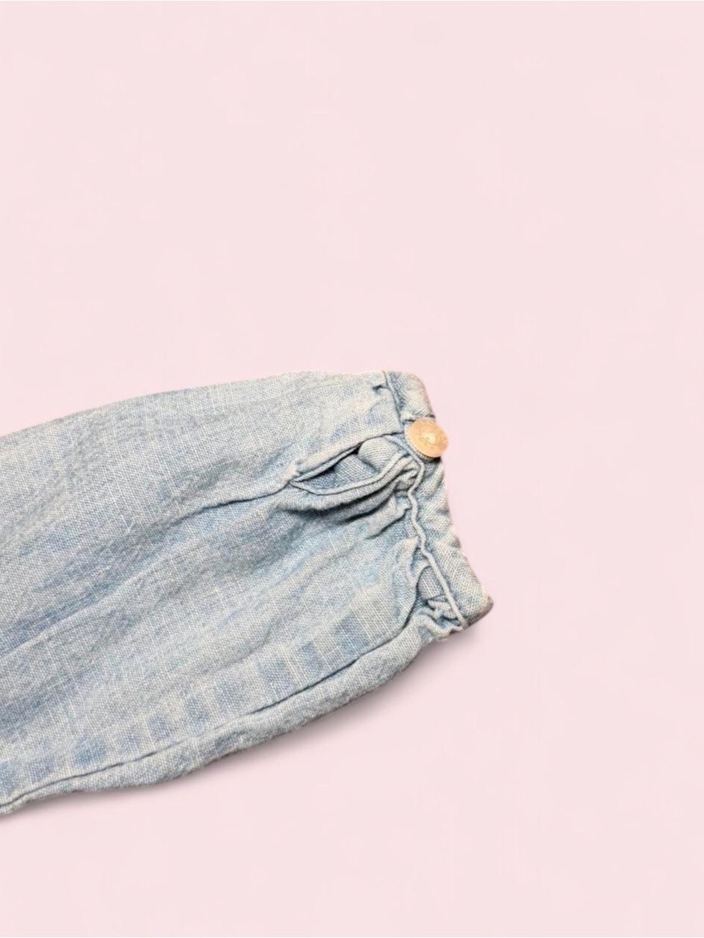 Ralph Lauren Baby Girl 6M Chambray Denim Button Up Shirt Pony Logo Preppy EUC - Picture 5 of 7